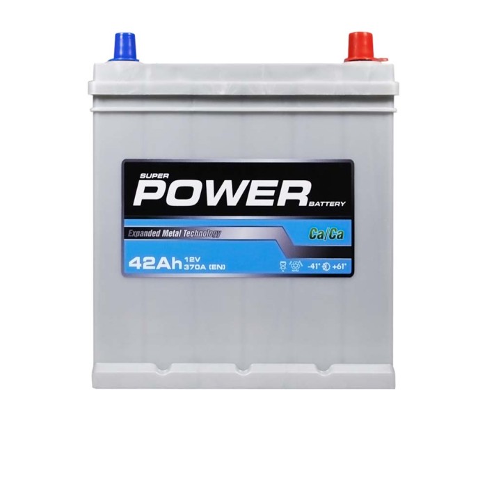 Автомобільний акумулятор POWER Silver Asia 42Ah 370A R+ (правий +) NS40 SMF н. до.