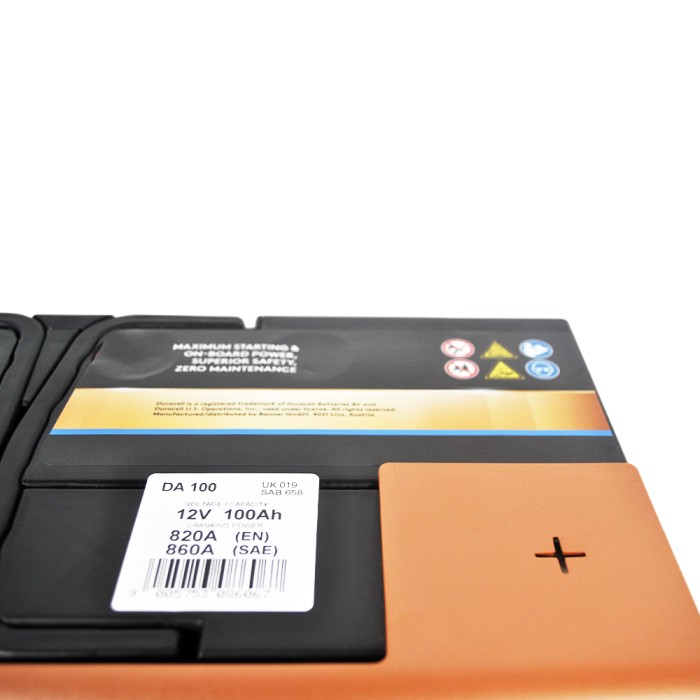 Автомобільний акумулятор DURACELL Advanced (L5) 100Ah 820A R+ (правий +)