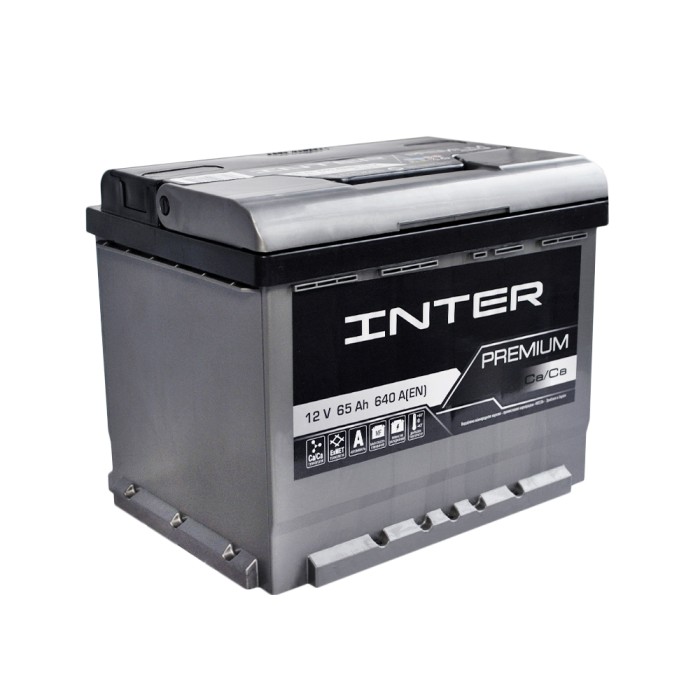 Автомобільний акумулятор INTER Premium 65Ah 640A R+ (L2) (WESTA)