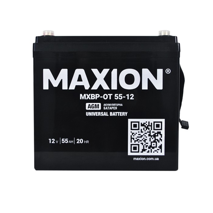 Акумулятор AGM 12V 55Ah MAXION MXBP OT 55 - 12 для UPS та ДЖБ