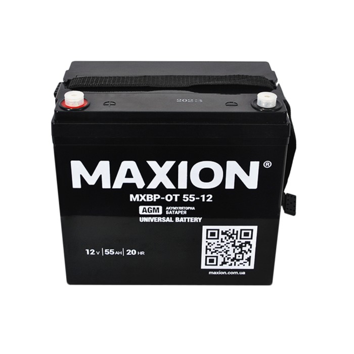 Акумулятор AGM 12V 55Ah MAXION MXBP OT 55 - 12 для UPS та ДЖБ