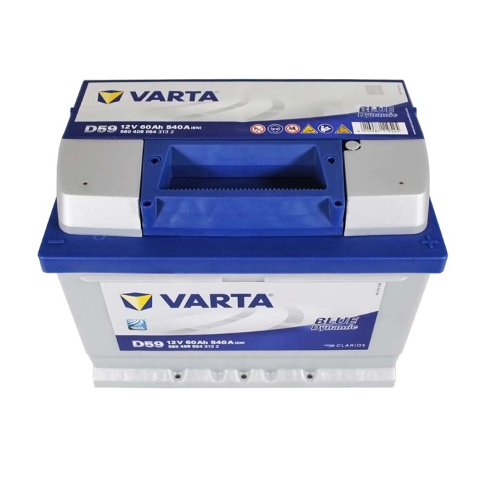Автомобільний акумулятор VARTA Blue Dynamic 60Ah 540A R+ (правий +) D59