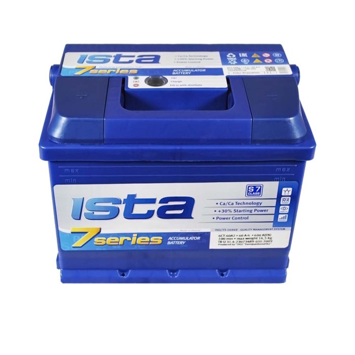 Автомобільний акумулятор ISTA 7 Series 60Ah 600A L+ (лівий +) L2