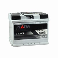 Автомобільний акумулятор PLATIN Silver 60Ah 600A R+ (правий +) MF
