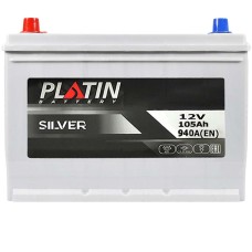 Автомобільний акумулятор PLATIN Silver Asia 105Ah 940A L+ (лівий) нижнє кріплення SMF N70