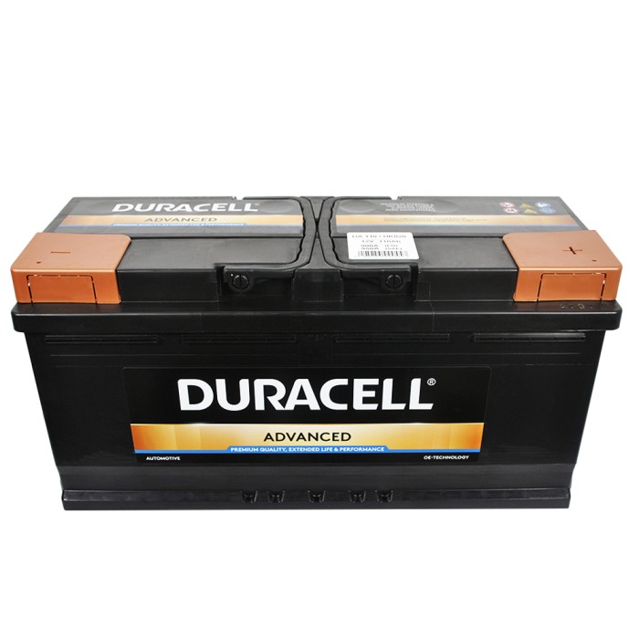 Автомобільний акумулятор DURACELL Advanced (L6) 110Ah 900A R+ (правий +)