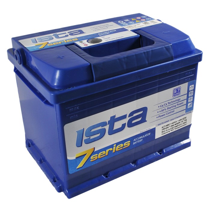 Автомобільний акумулятор ISTA 7 Series 60Ah 600A L+ (лівий +) L2