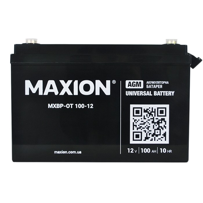 Акумулятор AGM 12V 100Ah MAXION MXBP OT 100 - 12 для інверторів та ДЖБ