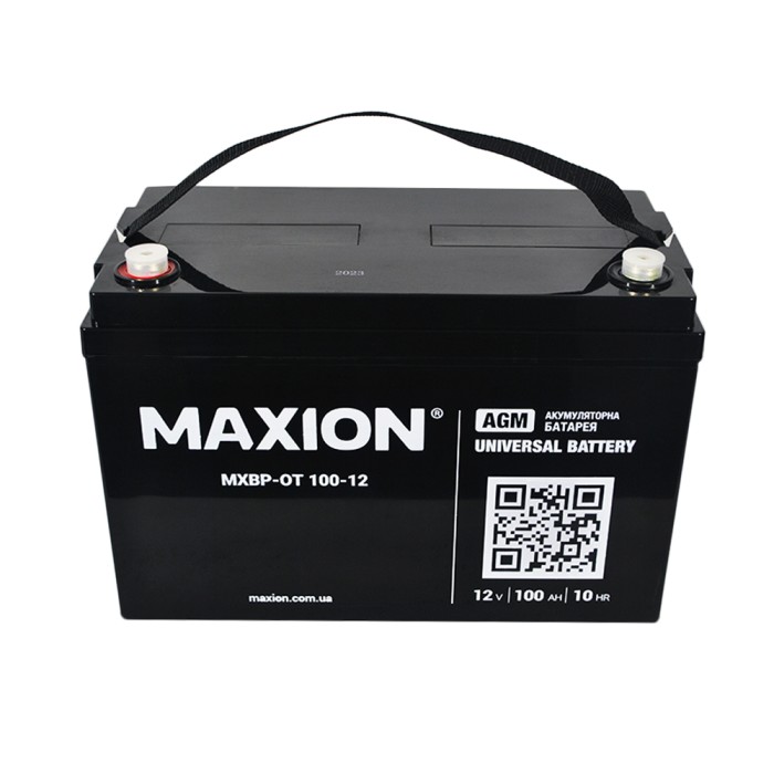 Акумулятор AGM 12V 100Ah MAXION MXBP OT 100 - 12 для інверторів та ДЖБ
