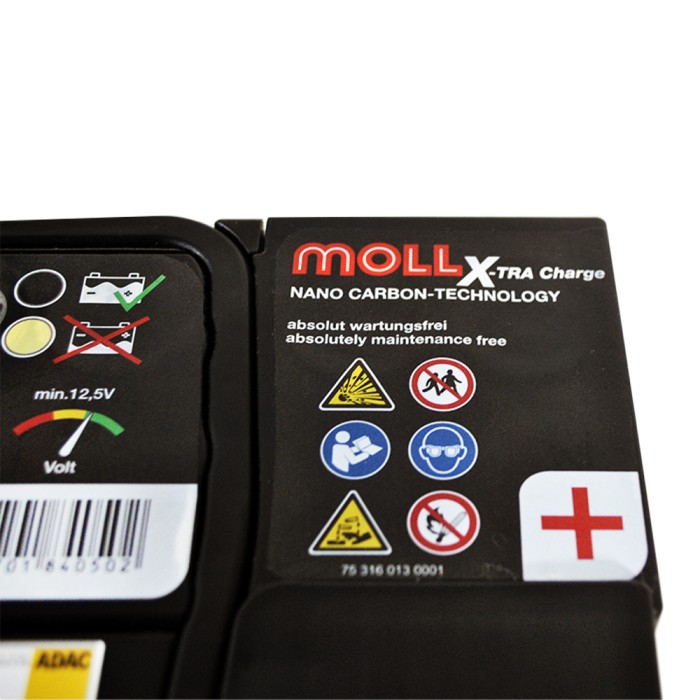 Автомобільний акумулятор MOLL X-Tra Charge (L1B) 50Ah 450A R+ (правий +)