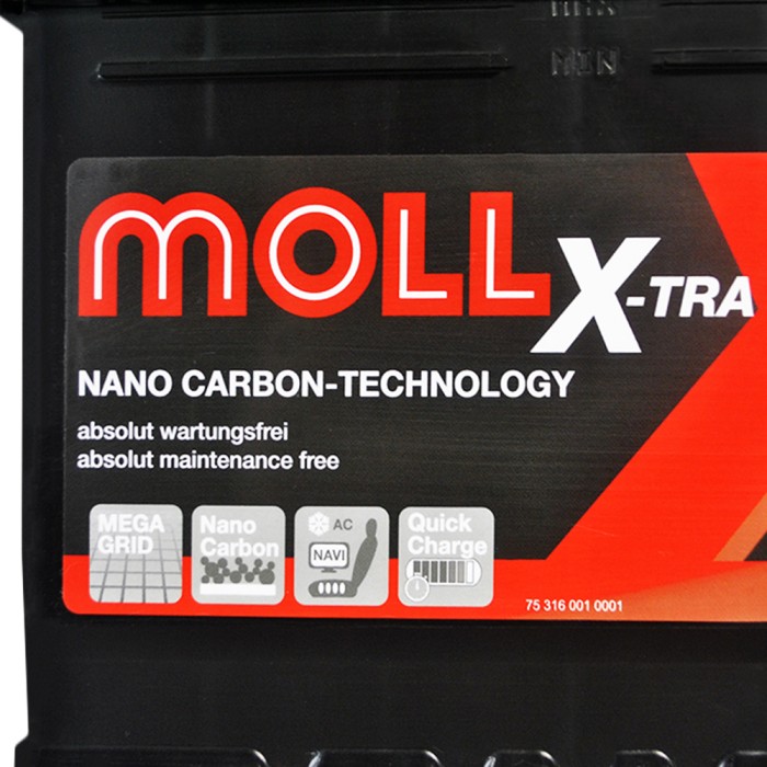 Автомобільний акумулятор MOLL X-Tra Charge (L1B) 50Ah 450A R+ (правий +)