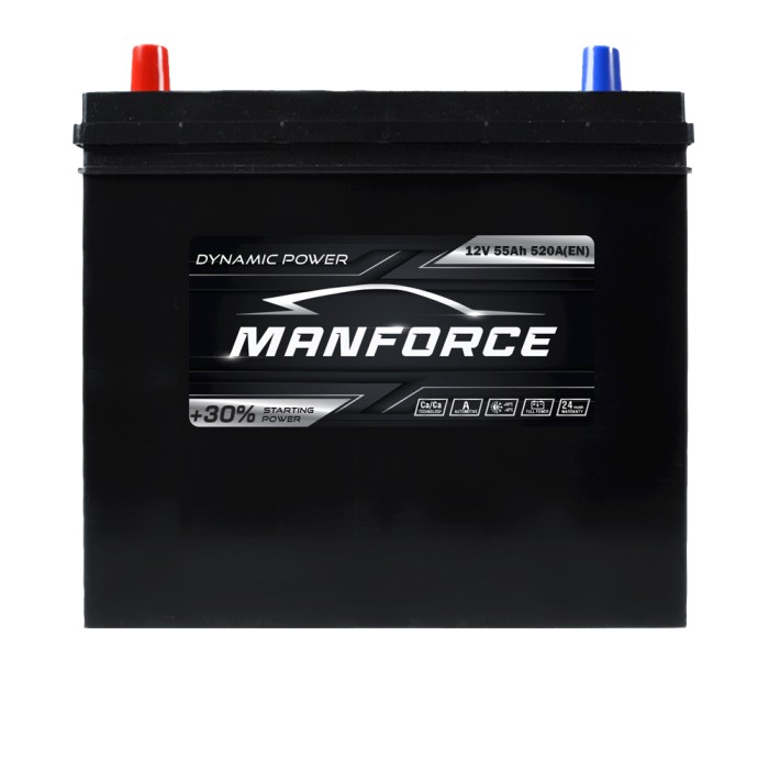 Автомобільний акумулятор MANFORСE Asia smf (NS60) 55Ah 520A L+ т.к.