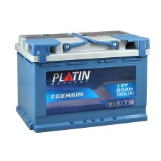 Автомобільний акумулятор PLATIN Premium 80Ah 780A R+ (правий +) MF