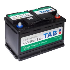 Авто акумулятор TAB AGM 70Ah 760A R+ (правий +)