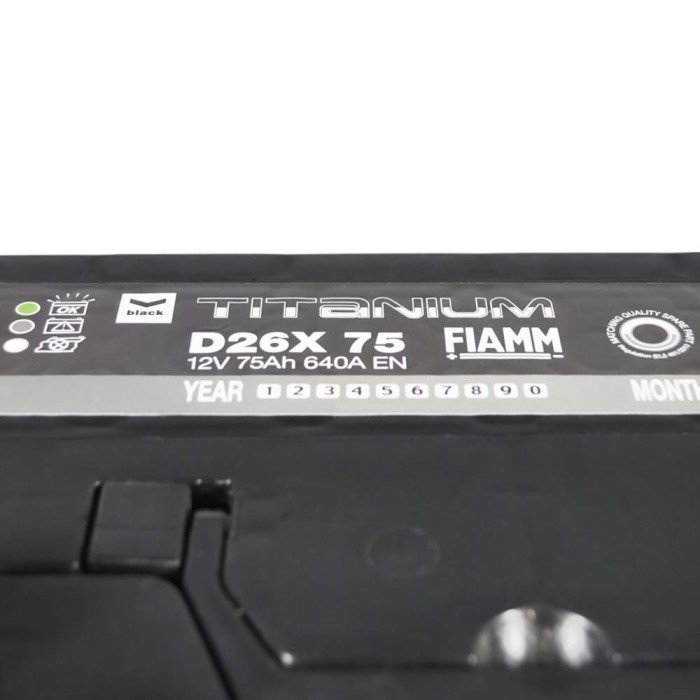 Автомобільний акумулятор FIAMM Titanium Black Asia 75Аh 640А R+ (правий +) D26