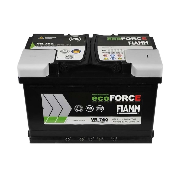 Автомобільний акумулятор FIAMM Ecoforce AGM 70Аh 760А R+ (правий +)