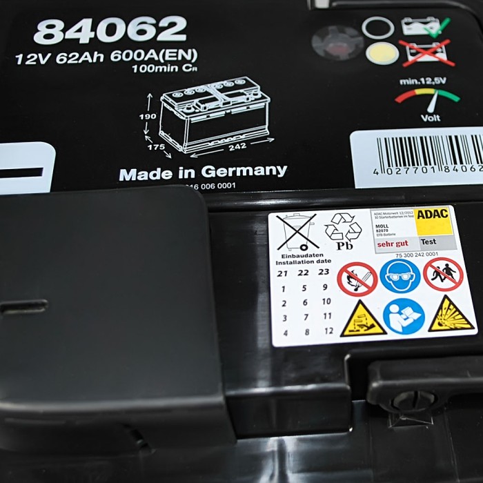 Автомобільний акумулятор MOLL X-Tra Charge (L2) 62Ah 600A R+ (правий +)