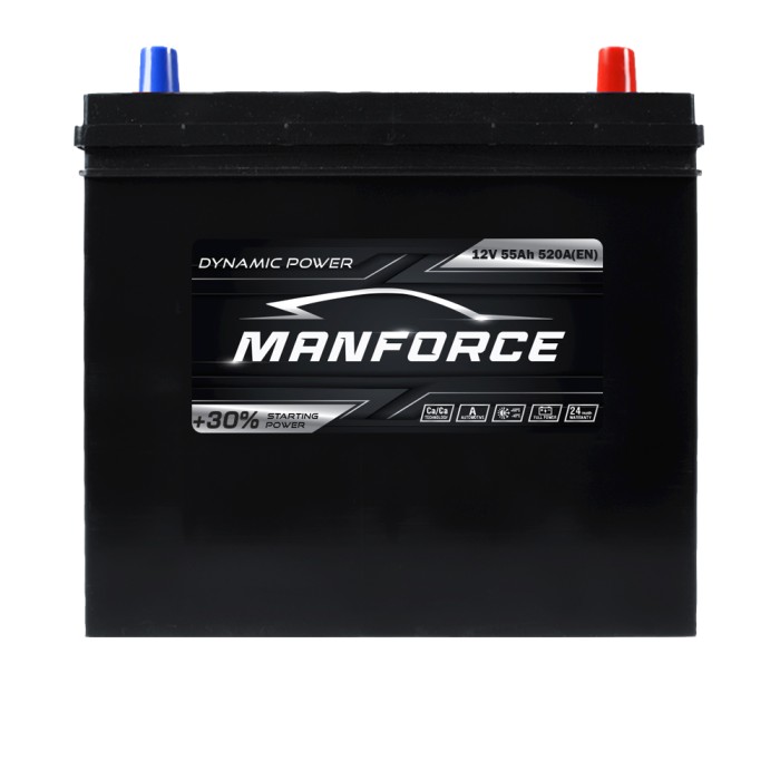 Автомобільний акумулятор MANFORСE Asia smf (NS60) 55Ah 520A R+ т.к.