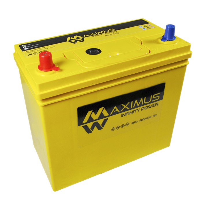 Автомобільний акумулятор MAXIMUS Asia smf (NS60) 55Ah 520A L+ т.к.
