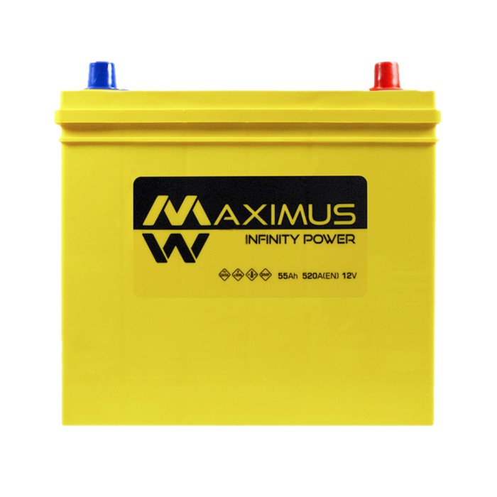 Автомобільний акумулятор MAXIMUS Asia smf (NS60) 55Ah 520A R+ т. к.