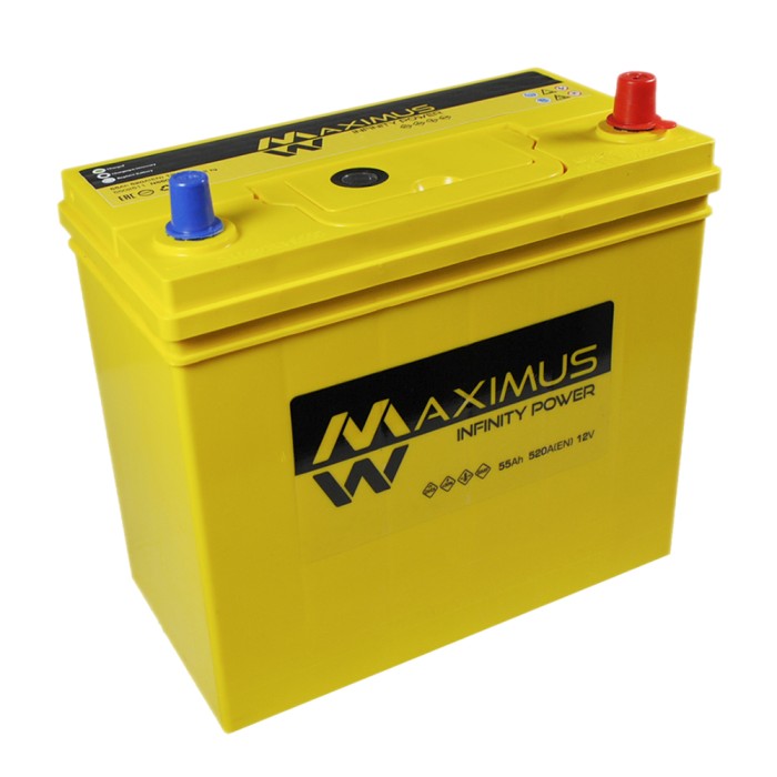 Автомобільний акумулятор MAXIMUS Asia smf (NS60) 55Ah 520A R+ т. к.