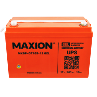 Акумулятор гелевий 12V 105Ah MAXION BP OT 105 - 12 GEL для інверторів та ДЖБ