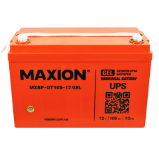 Акумулятор гелевий 12V 105Ah MAXION BP OT 105 - 12 GEL для інверторів та ДЖБ