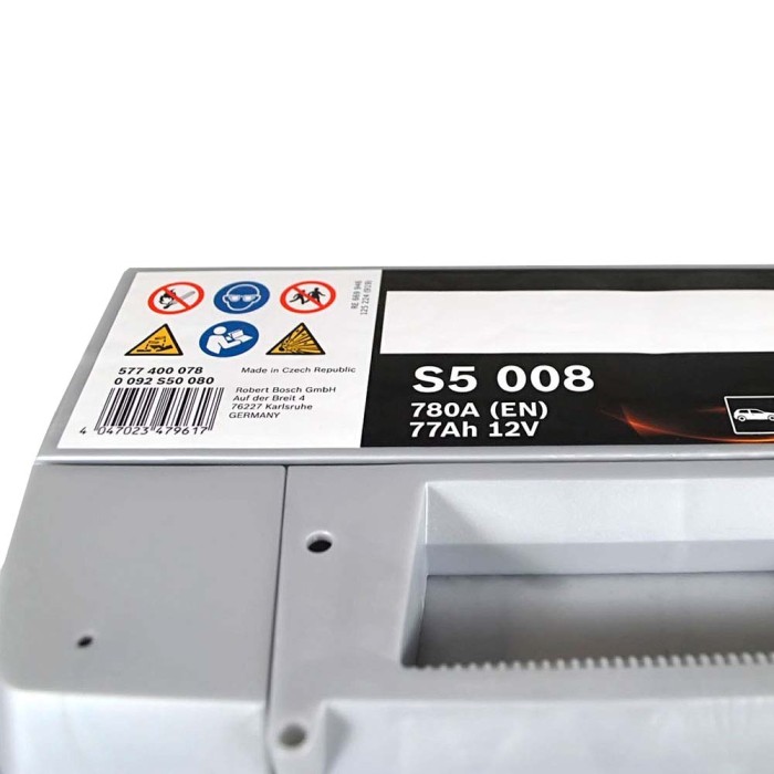Автомобільний акумулятор BOSCH 77Ah 780A R+ (правий +) S50 080