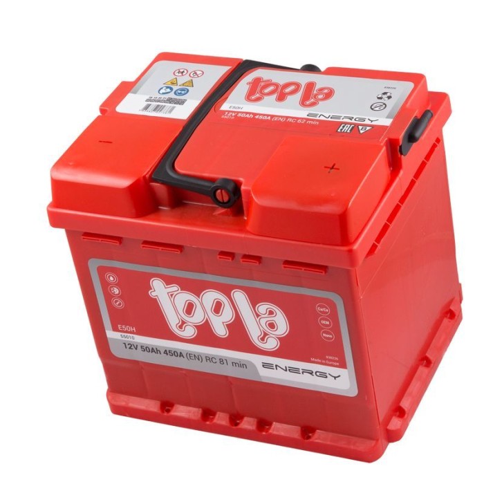 Авто акумулятор Topla Energy (L1) 50Ah 450A R+ (правий +)