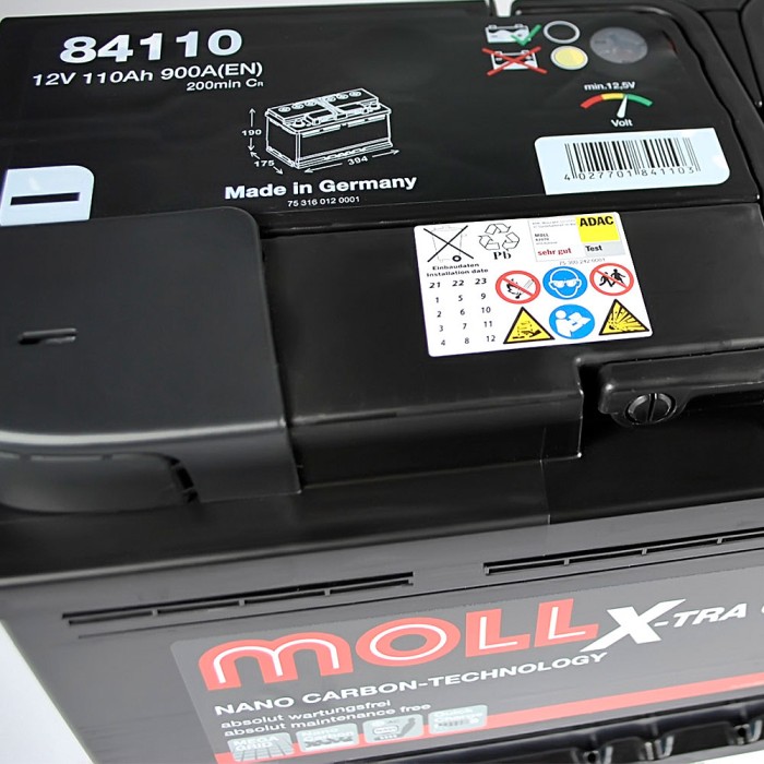 Автомобільний акумулятор MOLL X-Tra Charge (L6) 110Ah 900A R+ (правий +)