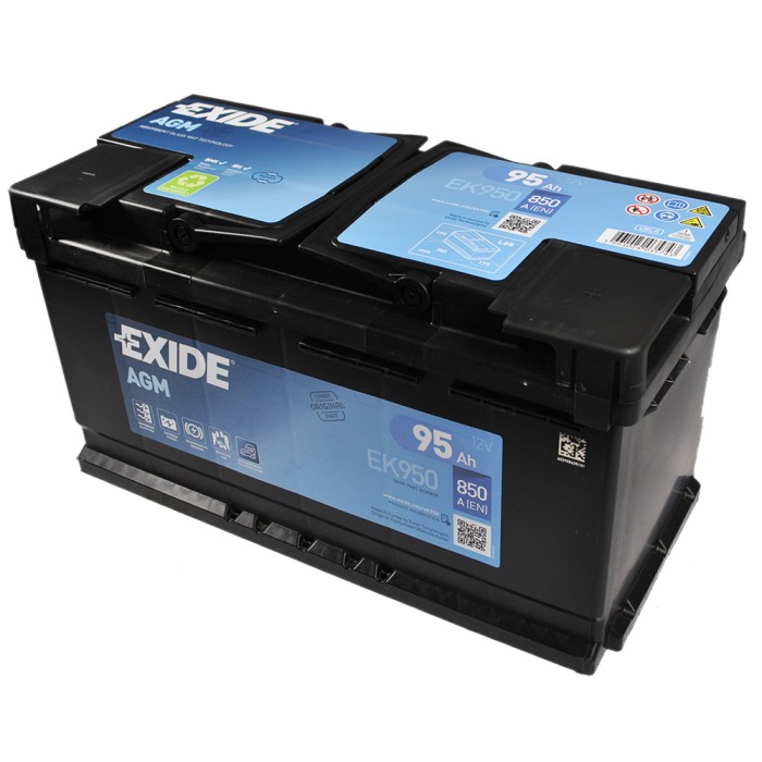 Автомобільний акумулятор EXIDE (EK950) Start-Stop AGM 95Аh 850A R+