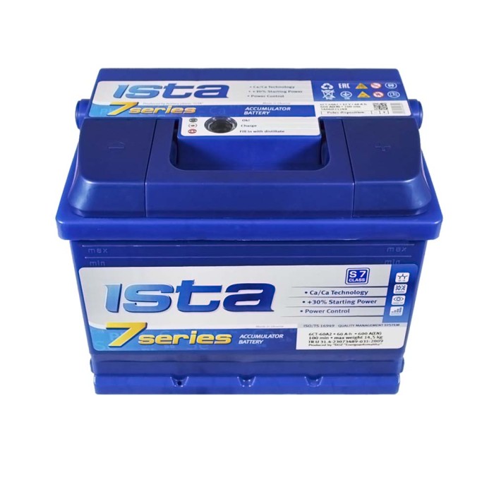 Автомобільний акумулятор ISTA 7 Series 60Ah 600A R+ (правий +) L2
