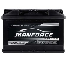 Автомобільний акумулятор MANFORСE 75Ah 750A R+ (правий +) MF L3