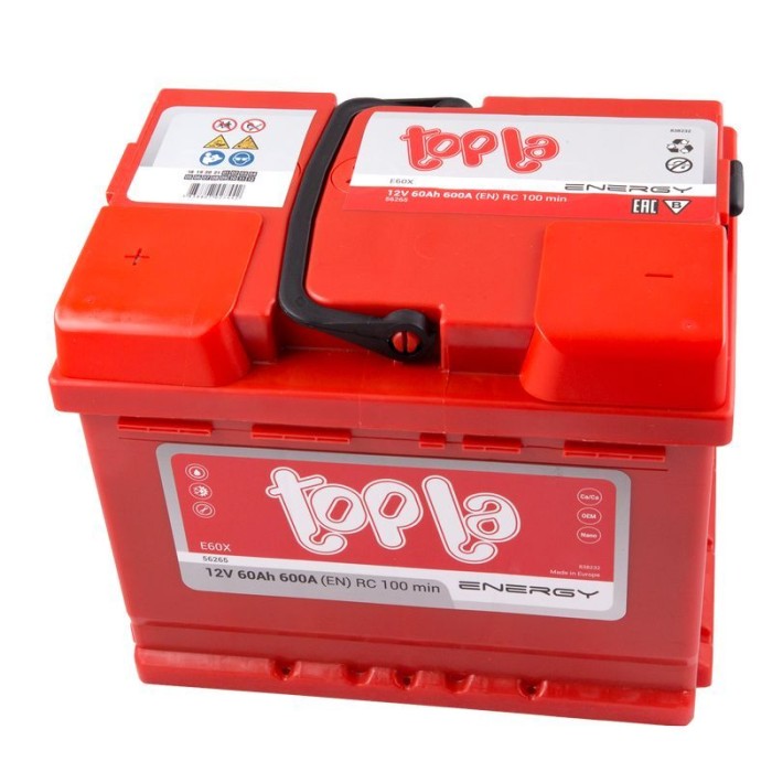 Авто акумулятор Topla Energy (L2) 60Ah 600A L+ (лівий +)