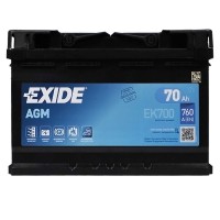 Автомобільний акумулятор EXIDE Start-Stop AGM 70Аh 760A R+ (правий +) EK700