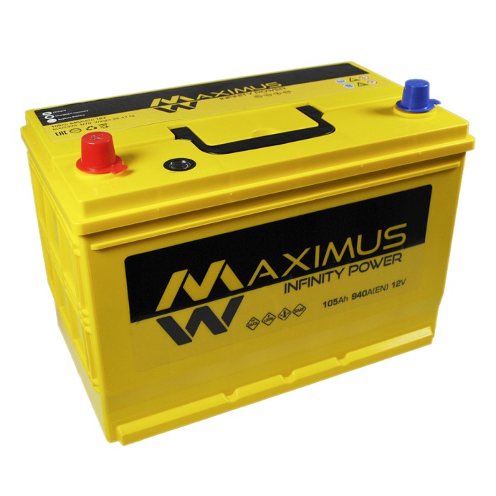 Автомобільний акумулятор MAXIMUS Asia smf (N70) 105Ah 940A L+