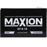 Акумулятор AGM 12V 9Ah MAXION MXBP OT 9 - 12 для UPS та ДБЖ