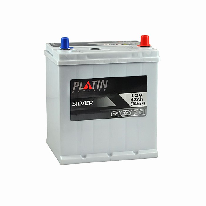 Автомобільний акумулятор PLATIN Silver Asia 42Ah 370A R+ (правий +) SMF