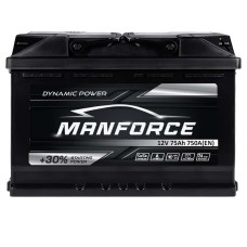 Автомобільний акумулятор MANFORСE 75Ah 750A R+ (правий +) MF L3B