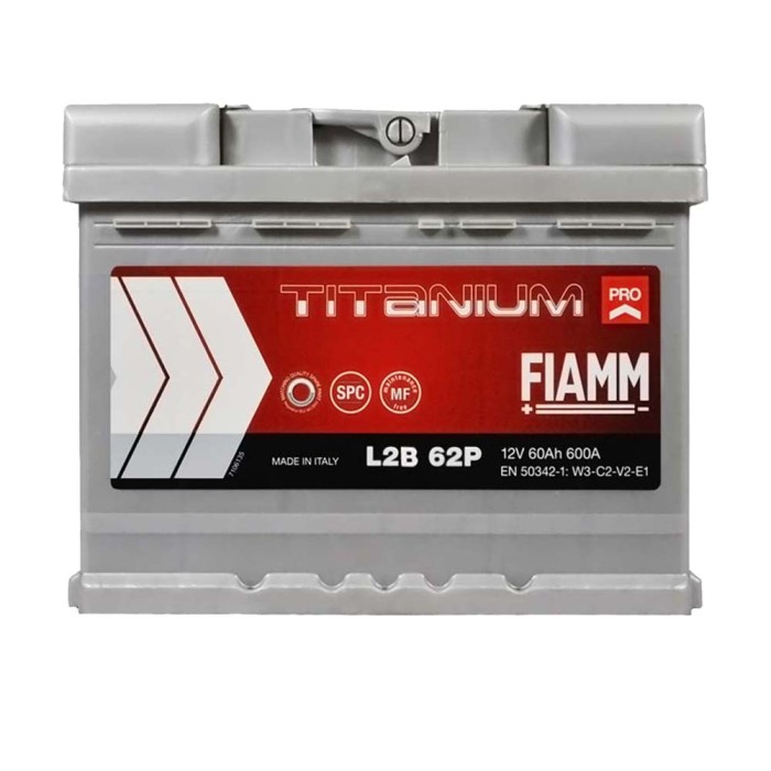 Автомобільний акумулятор FIAMM Titanium Pro 60Аh 600А R+ (правий +) (h-175)