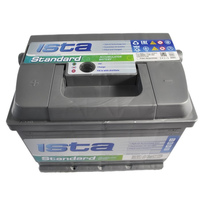 Автомобільний акумулятор ISTA Standard (L2) 60 Аh 540А L+