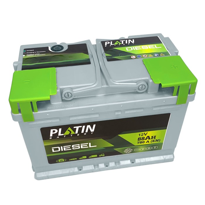 Автомобільний акумулятор PLATIN Silver Disel 88Ah 780A R+ (правий +) MF