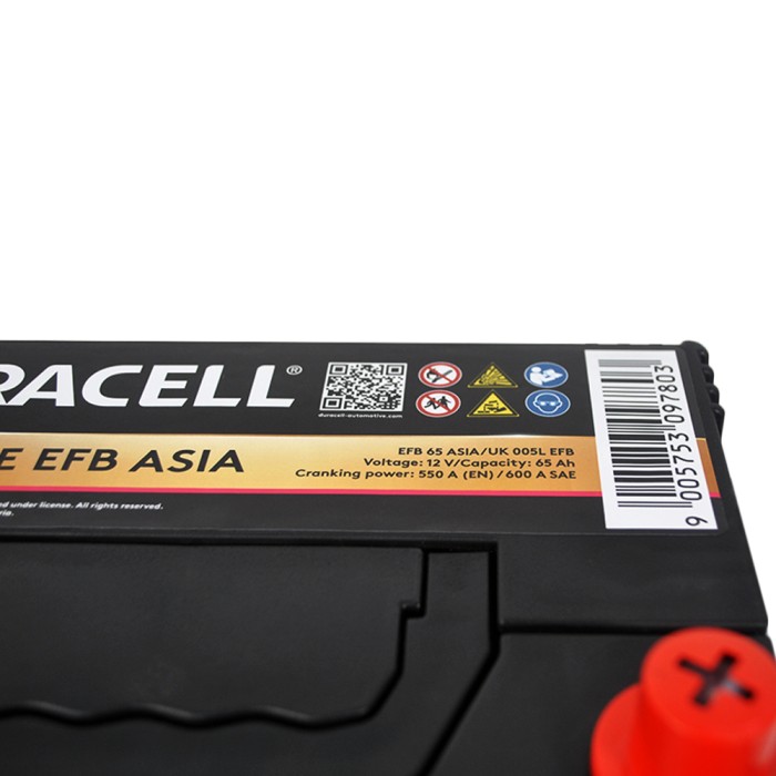 Автомобільний акумулятор DURACELL Extreme EFB Asia (D23) 65Ah 550A R+ (правий +)