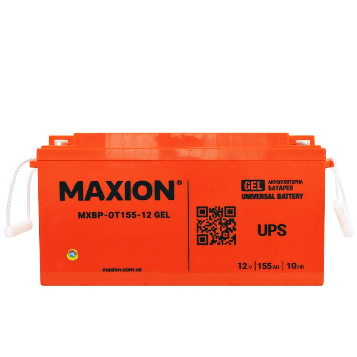 Акумулятор гелевий 12V 155Ah MAXION BP OT 155 - 12 GEL для інверторів та ДЖБ
