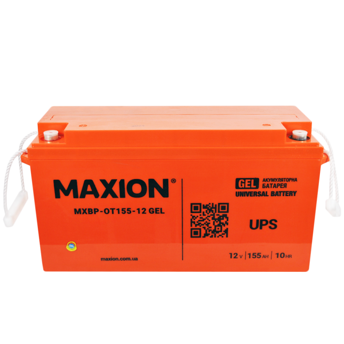 Акумулятор гелевий 12V 155Ah MAXION BP OT 155 - 12 GEL для інверторів та ДЖБ