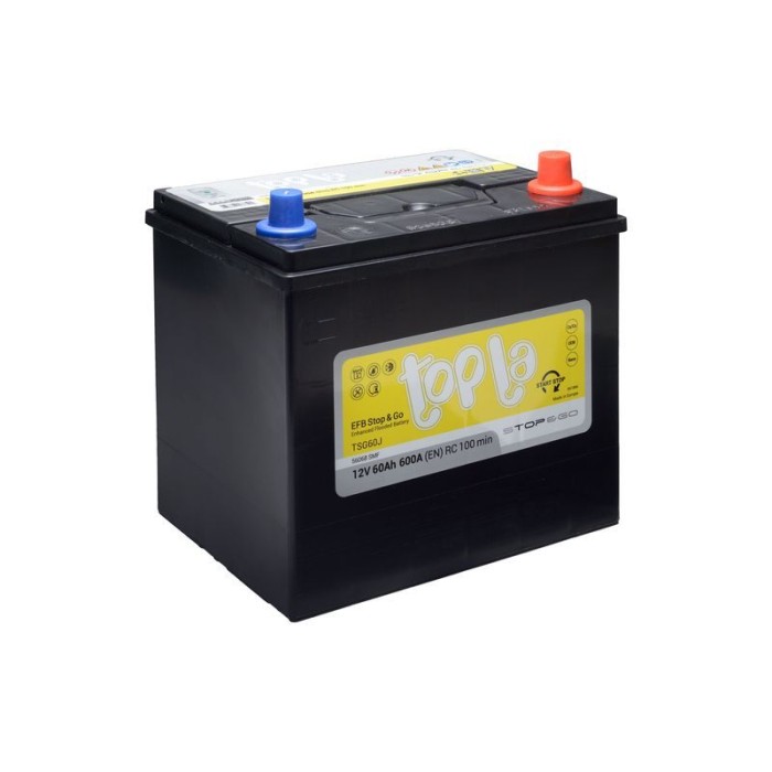 Авто акумулятор Topla EFB 60Ah 600A Japan R+ (правий +) D23