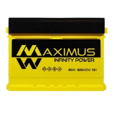 Автомобільний акумулятор MAXIMUS 60Ah 620A R+ (правий +) MF L2B