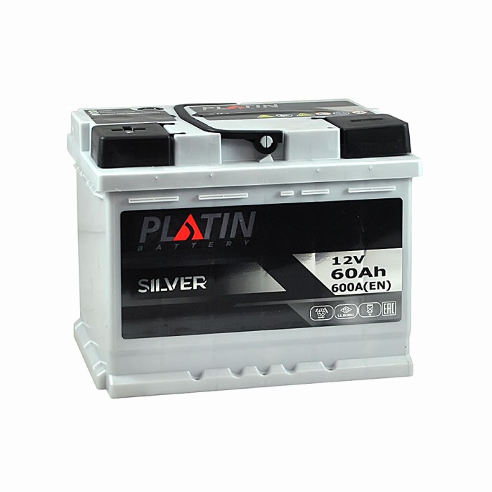 Автомобільний акумулятор PLATIN Silver 60Ah 600A L+ (лівий +) MF