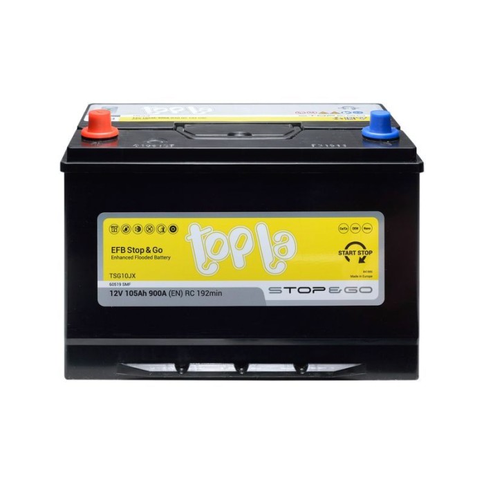 Авто акумулятор Topla EFB 105Ah 900A Japan L+ (лівий +) D31