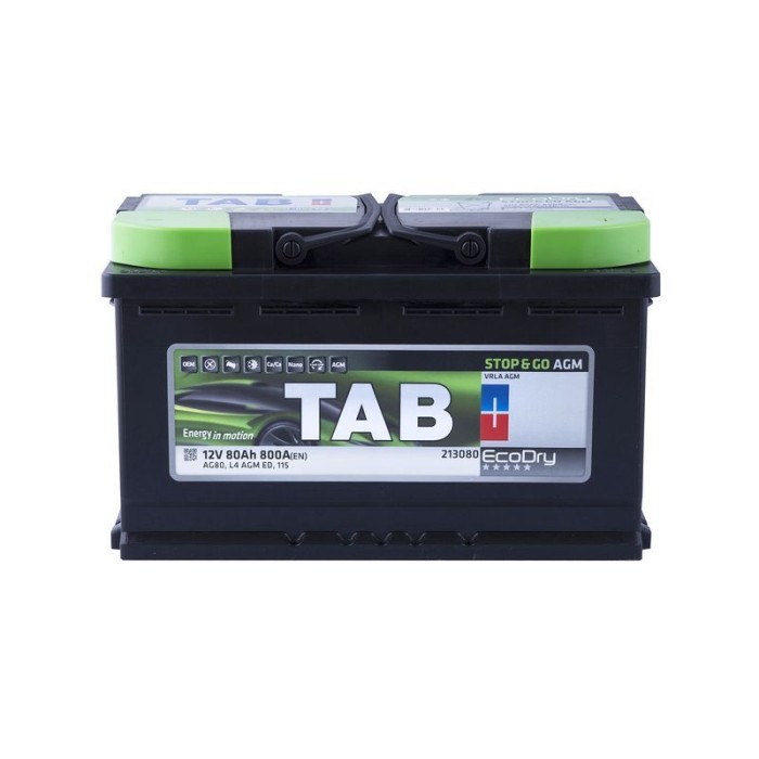 Авто акумулятор TAB AGM 80Ah 800A R+ (правий +) L4